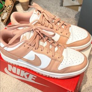 Nike Women's Blush and White Sneakers